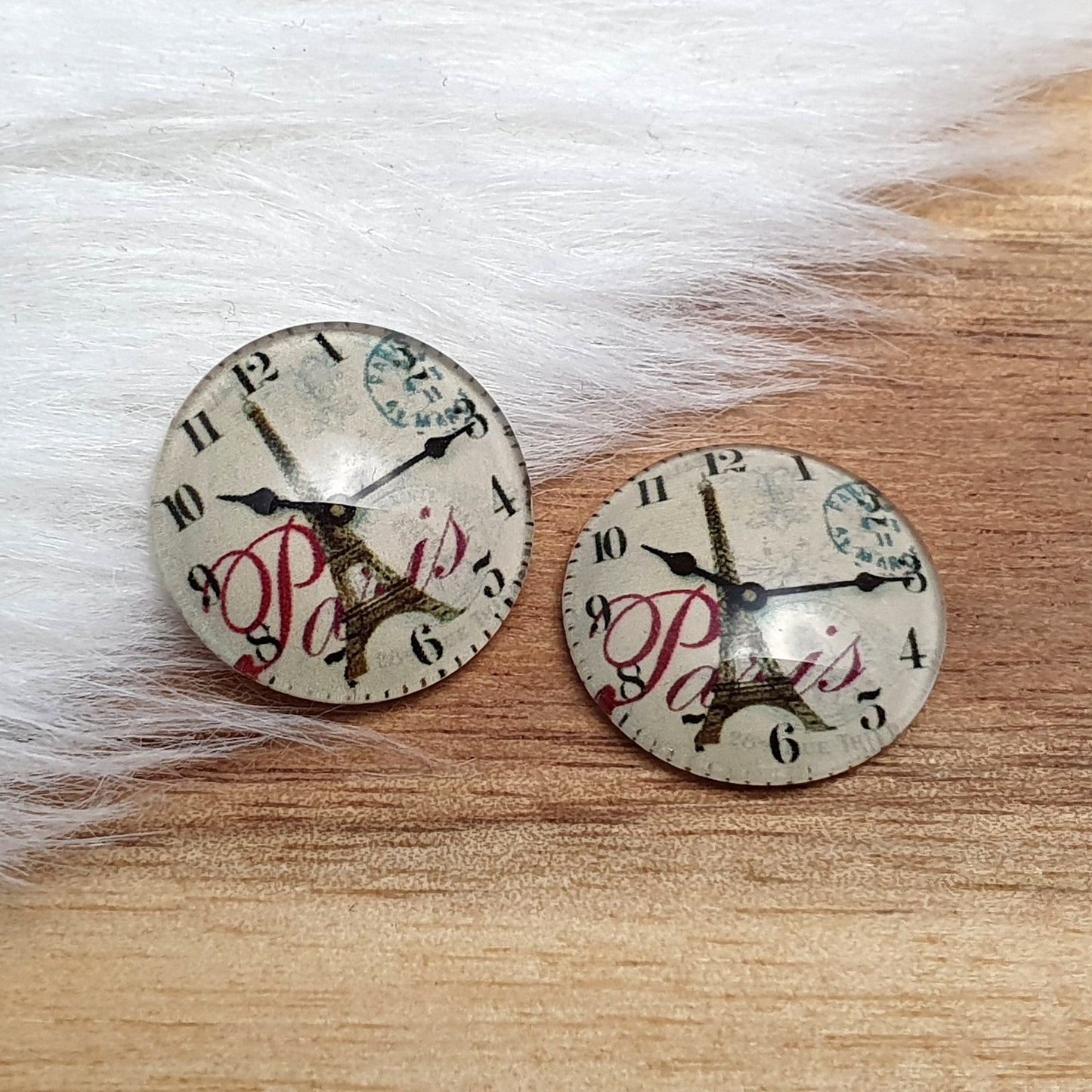 2 Cabochons, Glas, Rund, 16mm, verschiedene Motive, Schmuck DIY