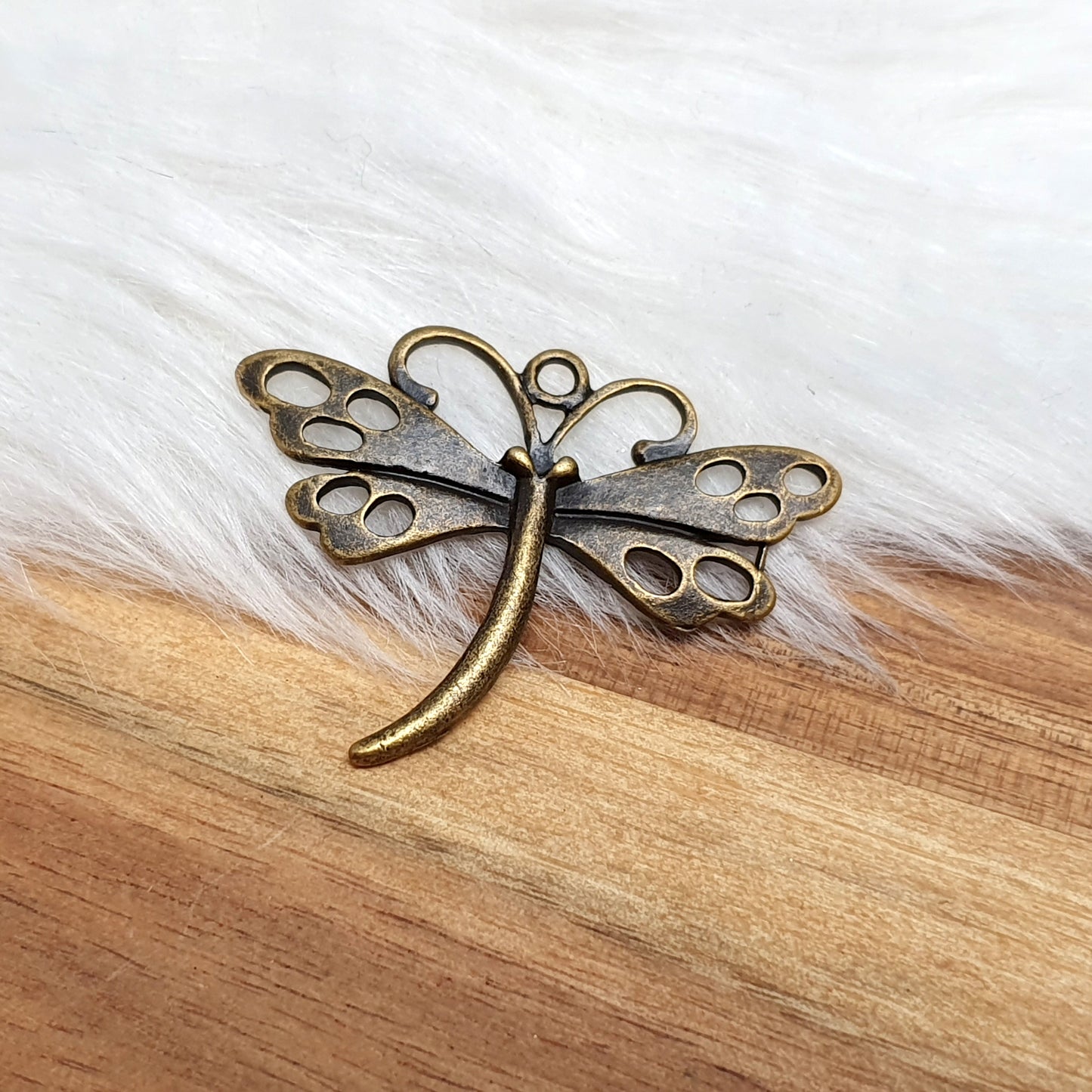 Anhänger, Libelle, 27mm, antik bronzefarbig, Schmuck DIY