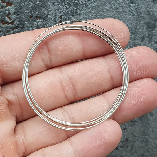 6 Windungen Memory Wire ø 38mm, dunkel silberfarbig