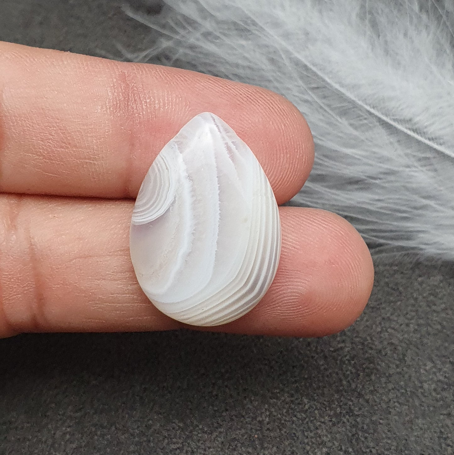 Perle aus Achat, Träne, Botswana Achat, 25x20mm