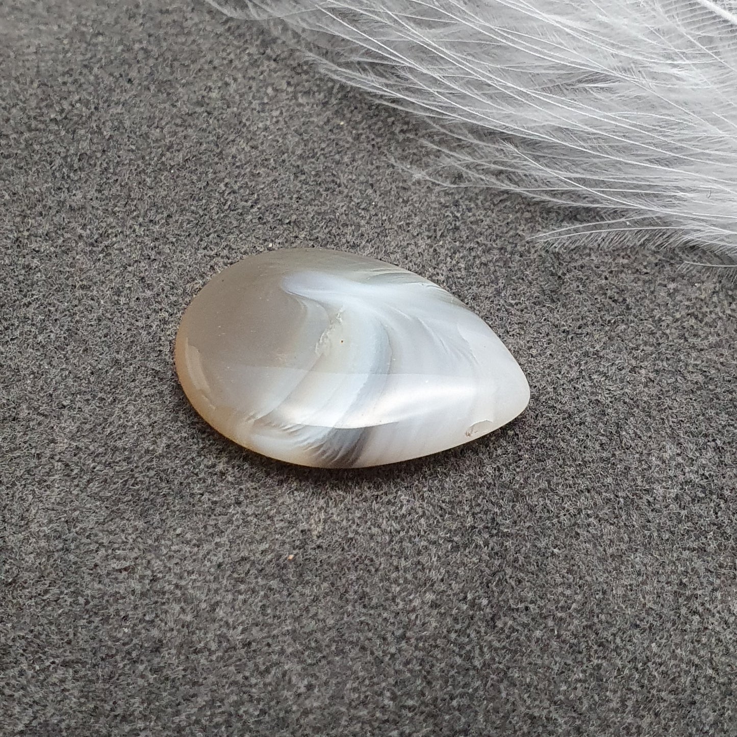 Perle aus Achat, Träne, Botswana Achat, 25x20mm