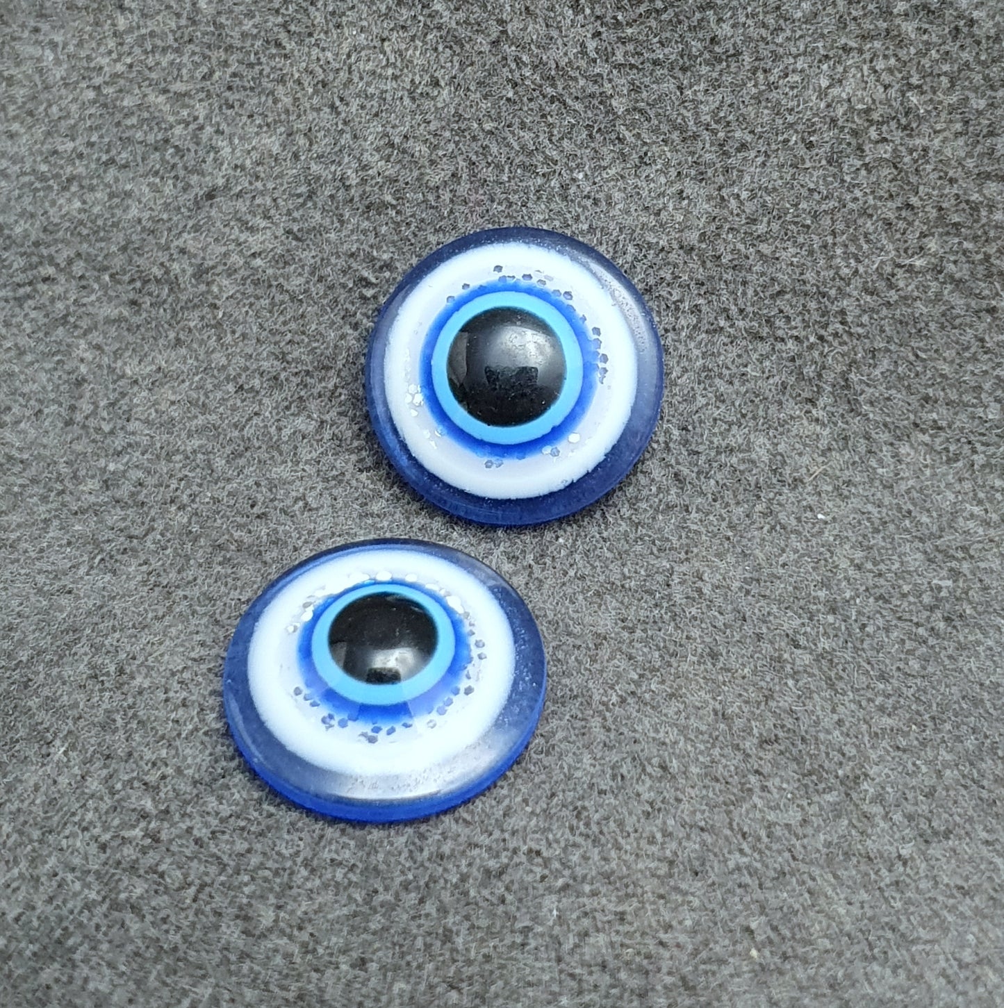 Cabochons, Nazar Boncuğu, Evil Eye, 9/14/25mm, Resin, Blau