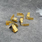 16 Bandklemmen, mit Öse, 5mm, platinfarbig/goldfarbig