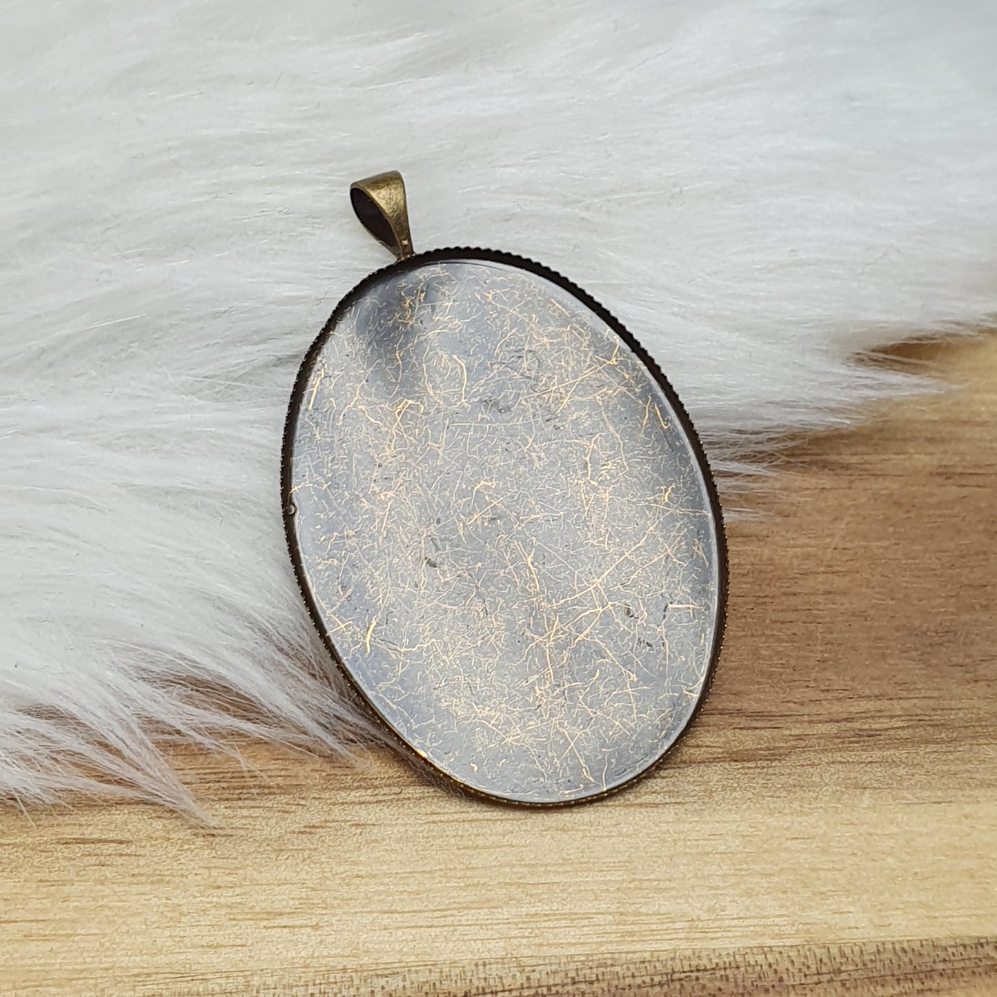 Anhänger Oval, für Cabochon 18x25mm, 30x40mm, antik bronzefarbig