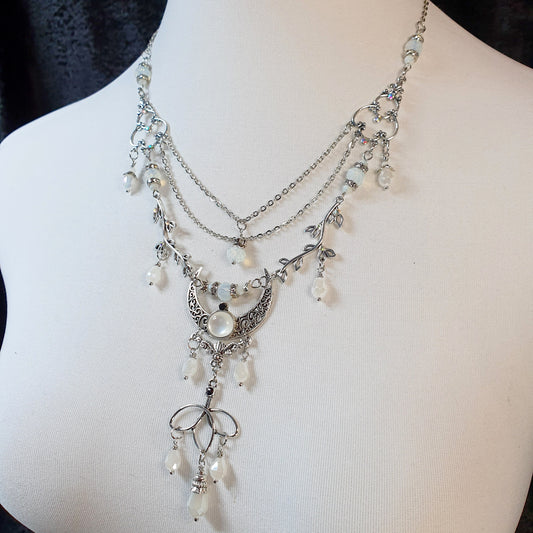 Halskette, Lady Luna, mit Rosen