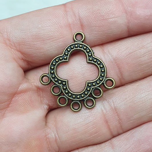 2x Multiverbinder, antik bronzefarbig, Vintage Look