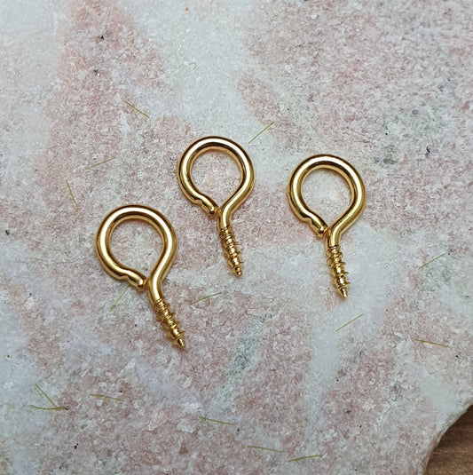 8 Schraubösen 13x6mm, verschiedene Farben