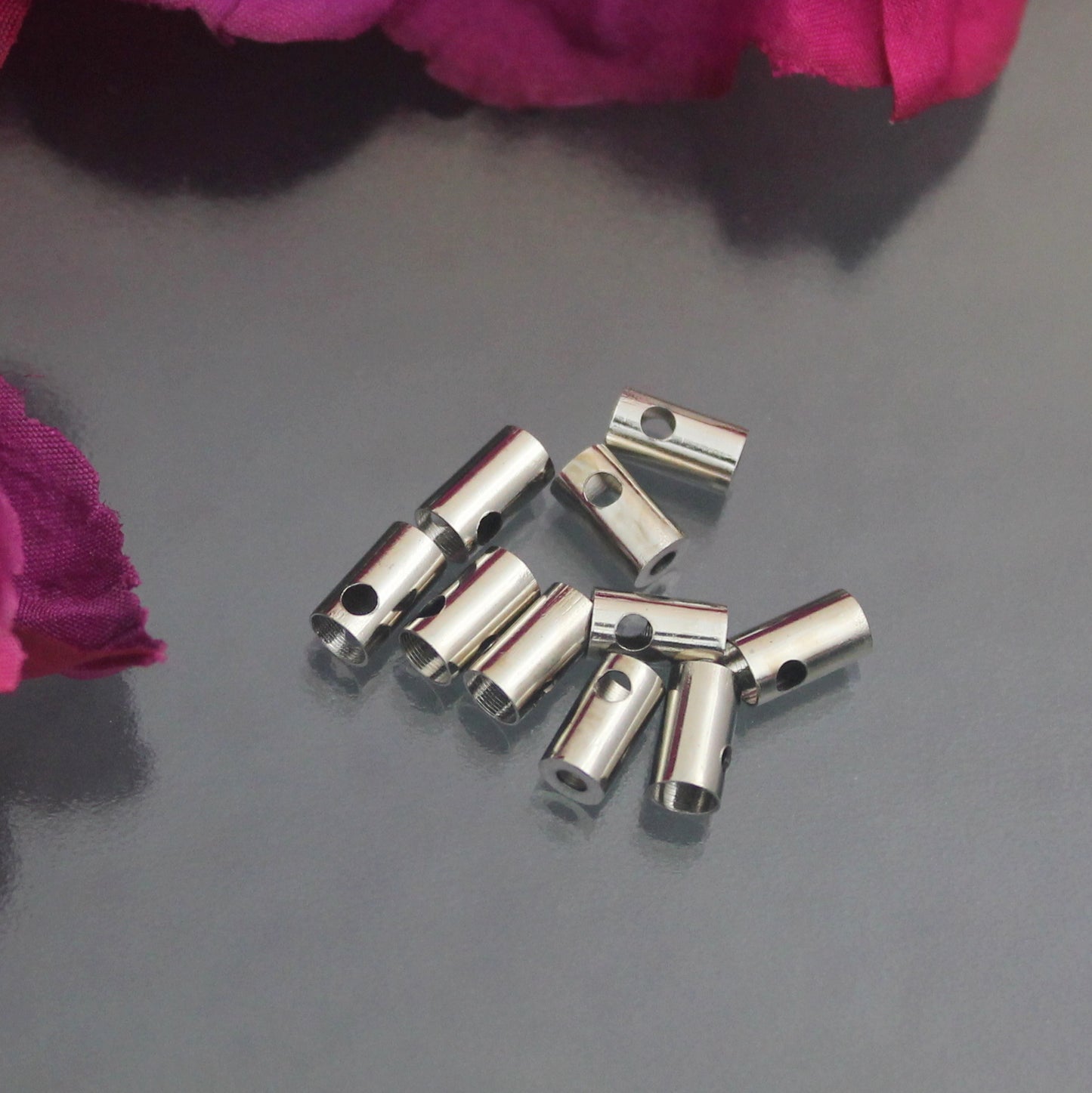 10 Hülsen für Handybänder und Handyketten, 7x4mm, Mobilfunkzubehör