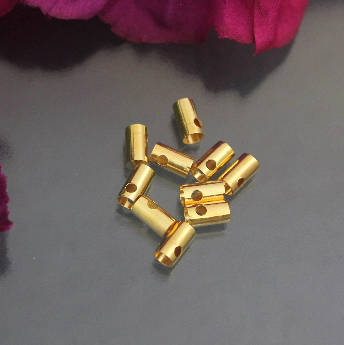 10 Hülsen für Handybänder und Handyketten, 7x4mm, Mobilfunkzubehör
