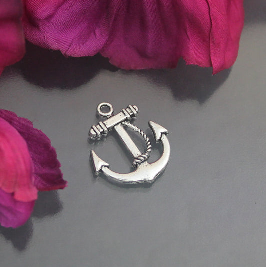 3 Anhänger, Anker, 23mm, Glaube Liebe, Hoffnung, Schmuck basteln