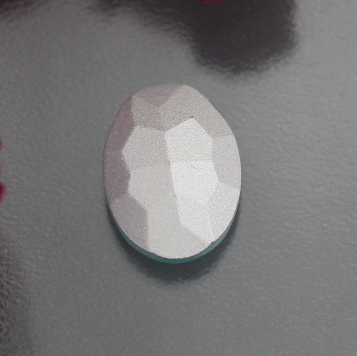 Chaton, Oval, Jadeimitat, facettiert, 13x18mm, Schmuck basteln