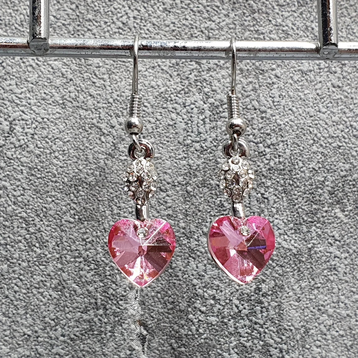 Ohrhänger Swarovski Herz Rose oder Aqua