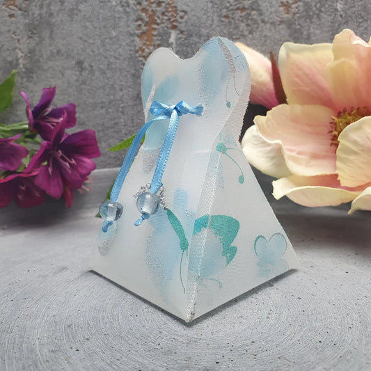 Geschenkverpackung Mini, Blau, 6x6x8cm