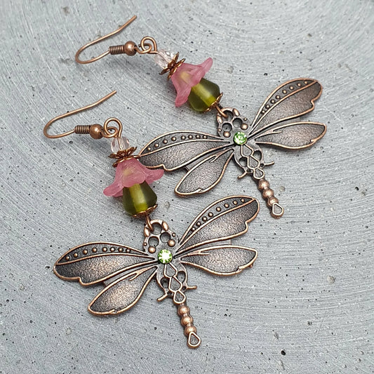 Ohrhänger Vintage Liebelle antik kupferfarbig