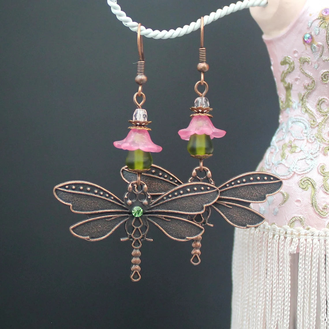 Ohrhänger Vintage Liebelle antik kupferfarbig