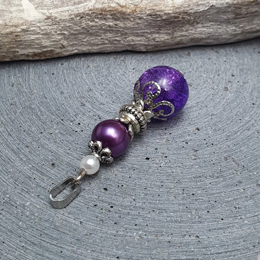 Anhänger Perlen Lila Glasperlen