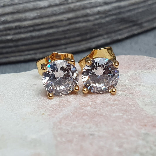 Ohrstecker Gold gefüllt mit Zirkonia