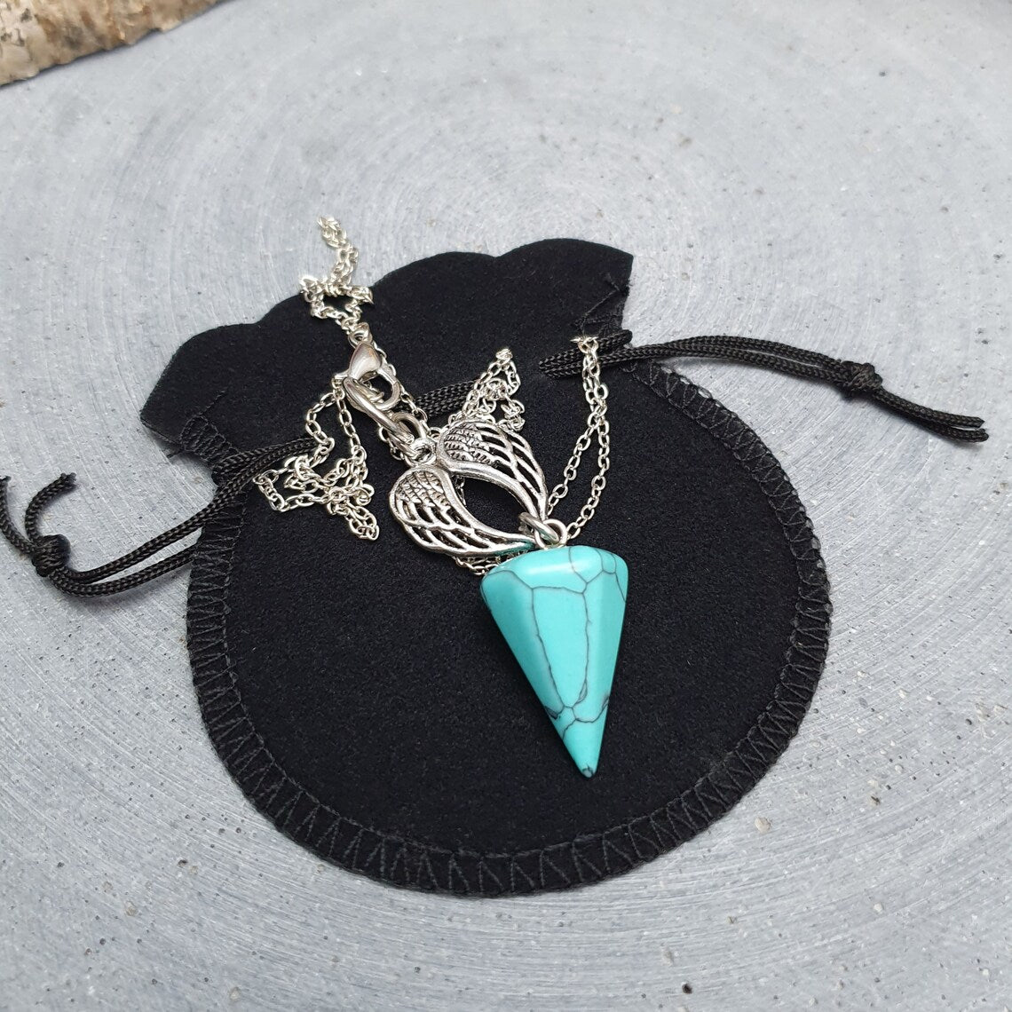 Pendel, Pendulum, Kette, Engel, Türkis, Engelsflügel