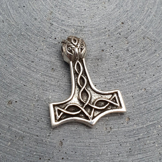 Thors Hammer Anhänger .925 Sterling Silber, Mjolnir, Viking, Wickinger