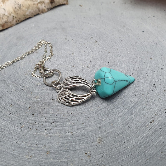 Pendel, Pendulum, Kette, Engel, Türkis, Engelsflügel