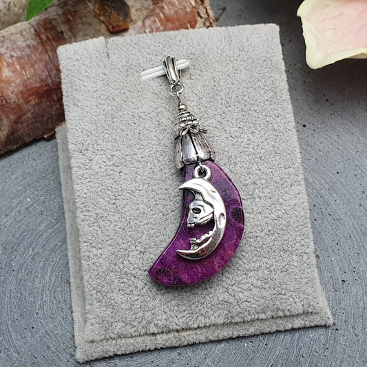 Anhänger, Evil Moon, Jaspis, violett