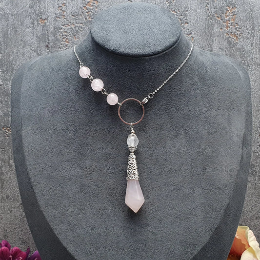 Pendel, Pendulum, Kette, Rosenquarz, Stier, Asmodel, Divination