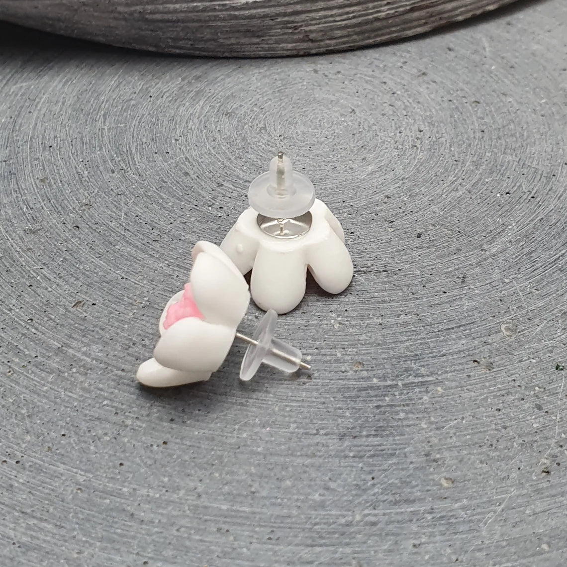 Ohrstecker, Ohrringe, Blumen, Weiß