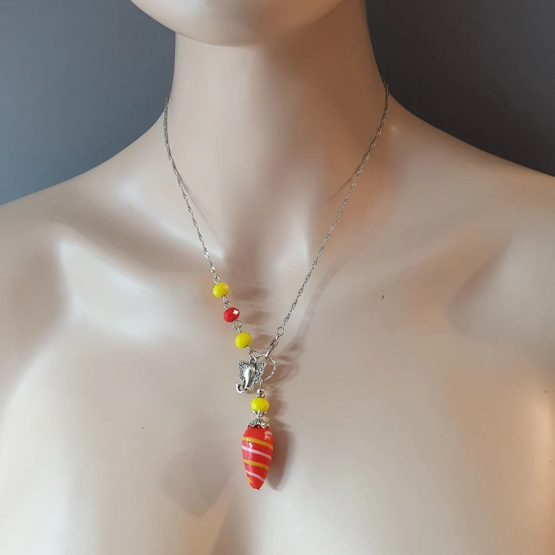Pendel, Pendulum, Kette, Rote Träne, Elefant, Glück & Freude