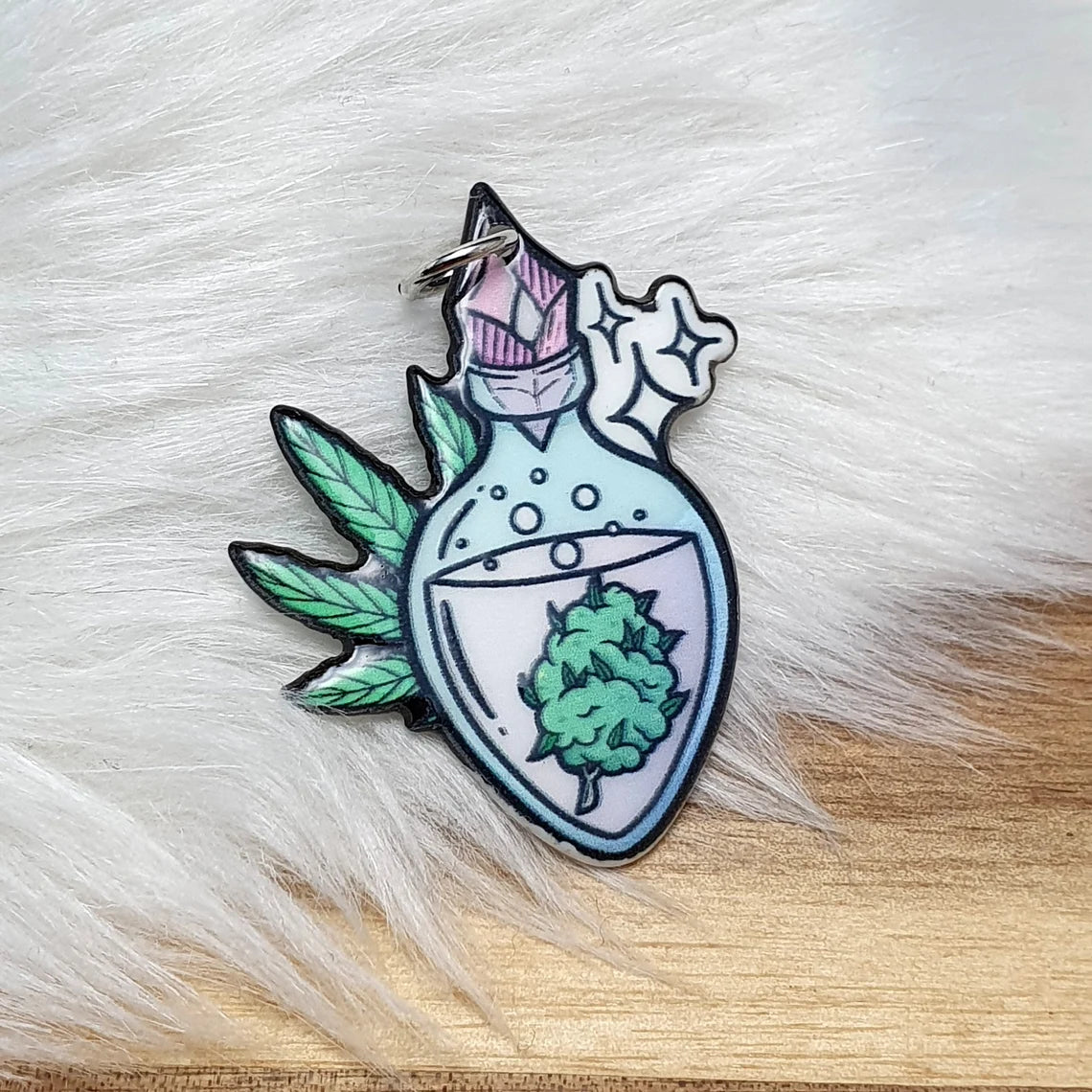 Anhänger, Spellbottle, Poison, Acryl, Halloween, 43mm