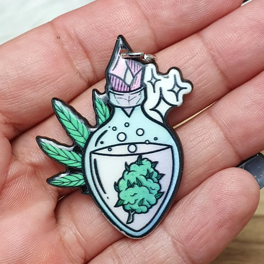 Anhänger, Spellbottle, Poison, Acryl, Halloween, 43mm