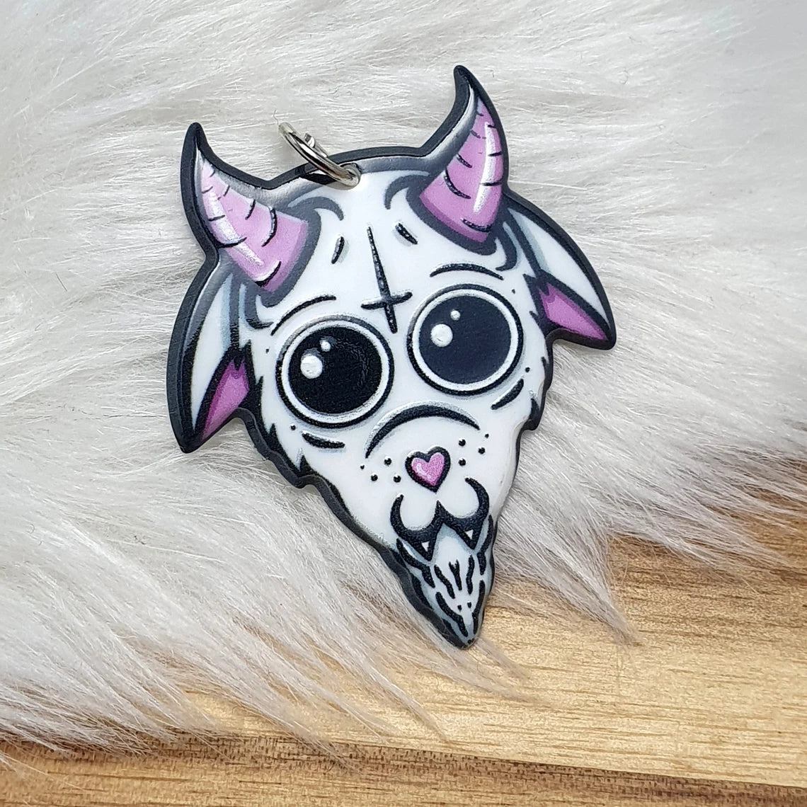 Anhänger, Baphomet, Acryl, Halloween, 44mm