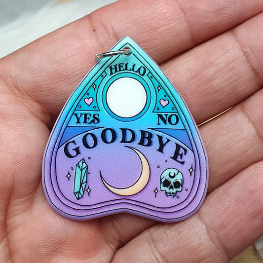 Anhänger, Ouija, Mond, Skull, Acryl, Halloween, 39mm