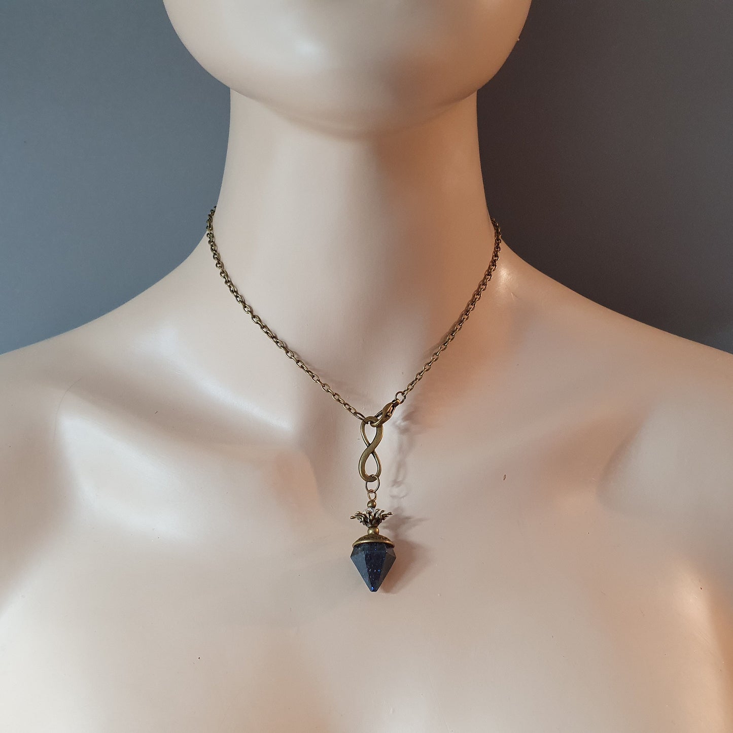 Mini Pendel Pendulum mit Infinity, Universe Blau