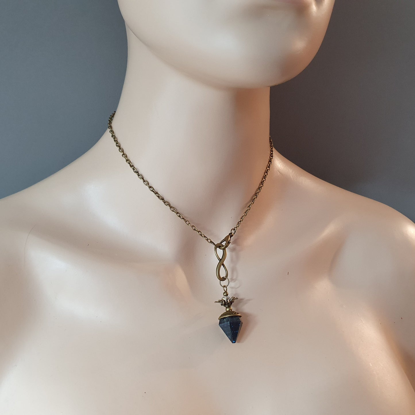 Mini Pendel Pendulum mit Infinity, Universe Blau