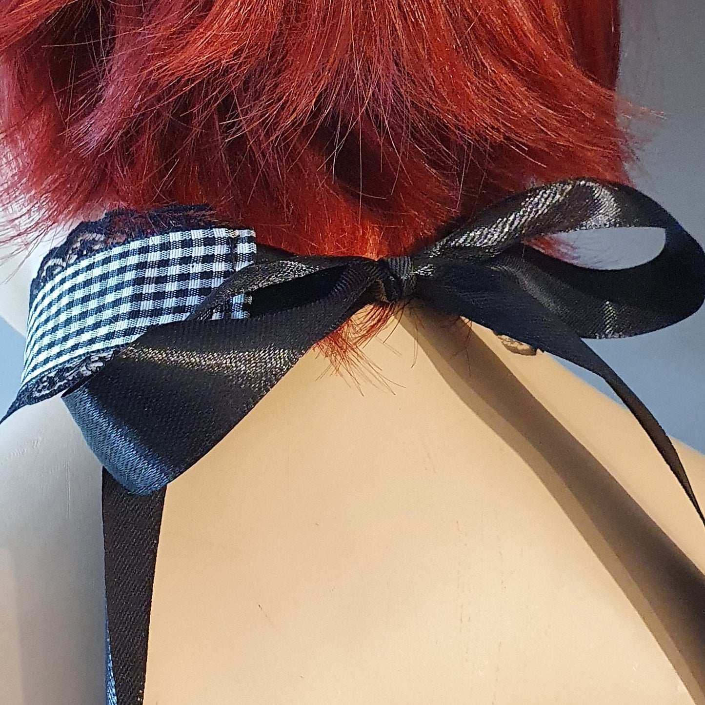 Choker mit schwarz/weißem Karoband, Nachtschwärmer, Unisize