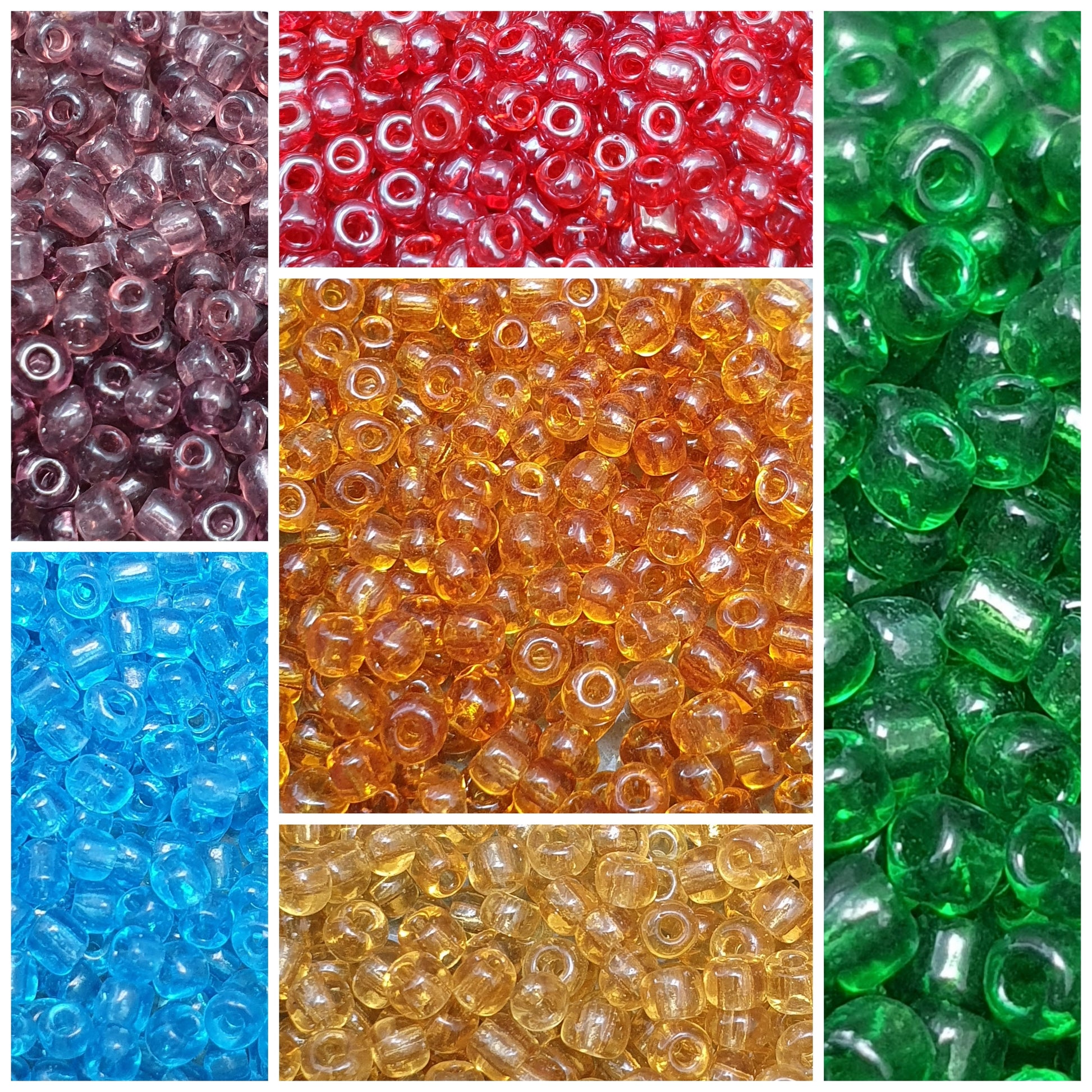 20g Rocailles transparent in verschiedenen Größen & Farben, von 2,6 bis 4mm, für Perlentiere & Schmuck