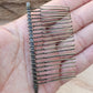 Haarkamm, aus Draht, zum beperlen mit 20 Zähne, 7,5cm, antik bronzefarbig