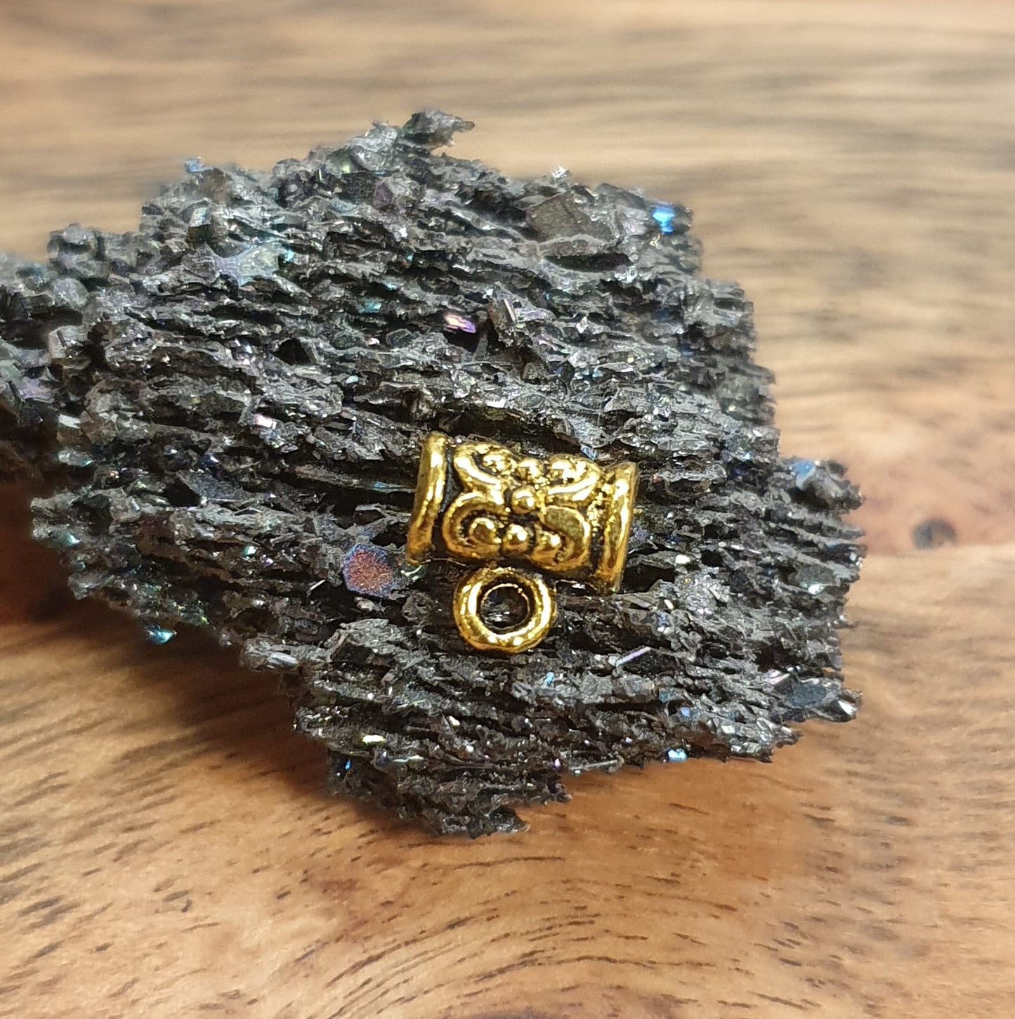 3 Modulösen, Perlen mit Öse in antik goldfarbig, 7,5mm, Perfekt für die Gestaltung von Armbändern und Ketten