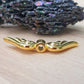 8 vergoldete Metallperlen Flügel, Engel, 22mm, für Perlenengel
