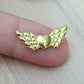 8 vergoldete Metallperlen Flügel, Engel, 22mm, mit Herz, für Perlenengel 