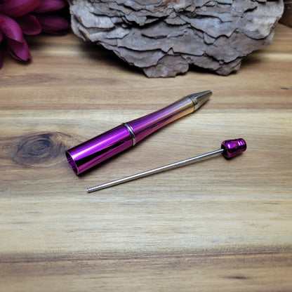 Kugelschreiber zum selbst verzieren mit Perlen, verschiedene metallic Farben Ombre