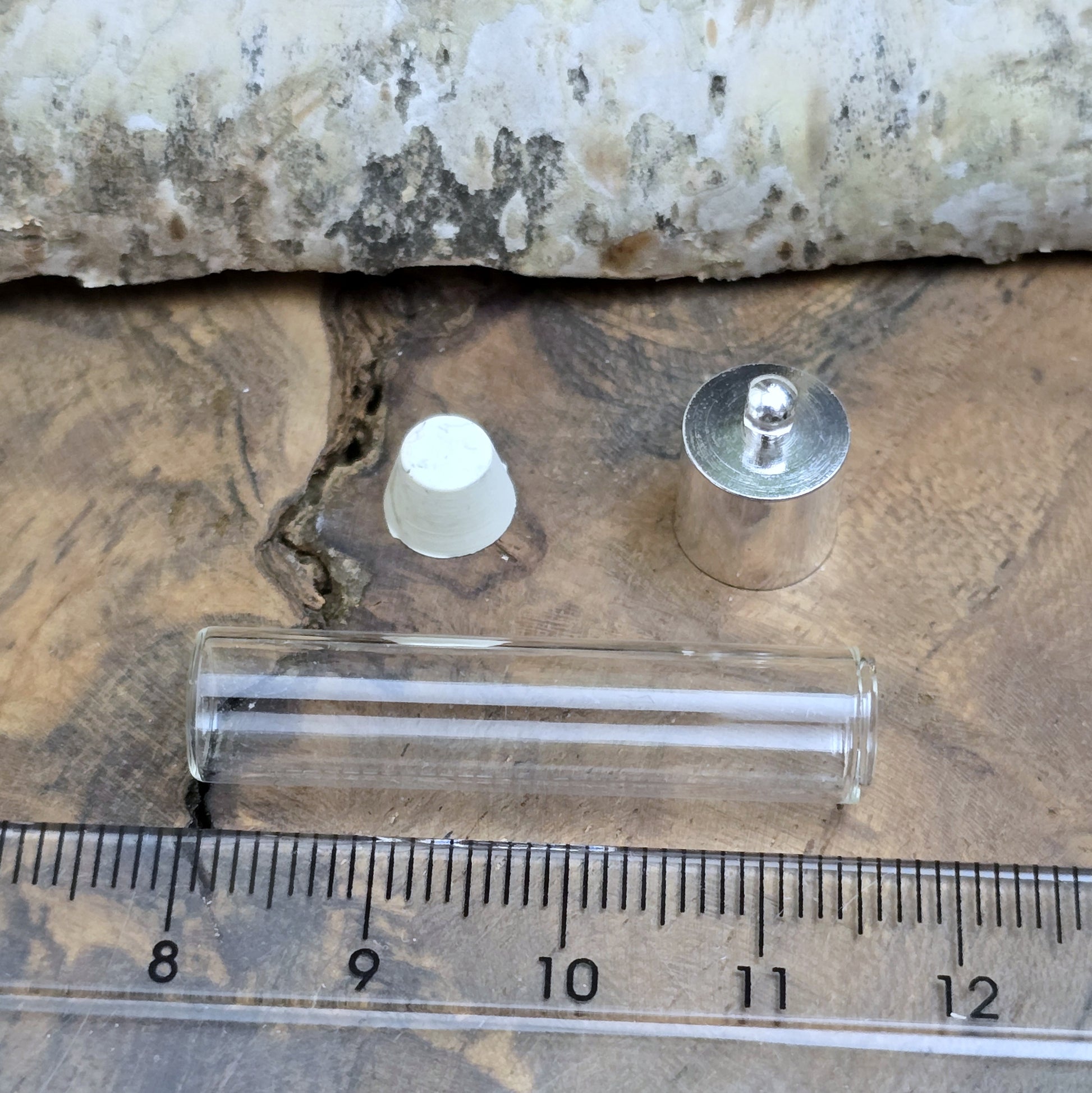 Anhänger Phiole aus Glas zur Aufbewahrung von Asche (Tierurne), Haare, Milchzähne, Sand und anderen Erinnerungen.
