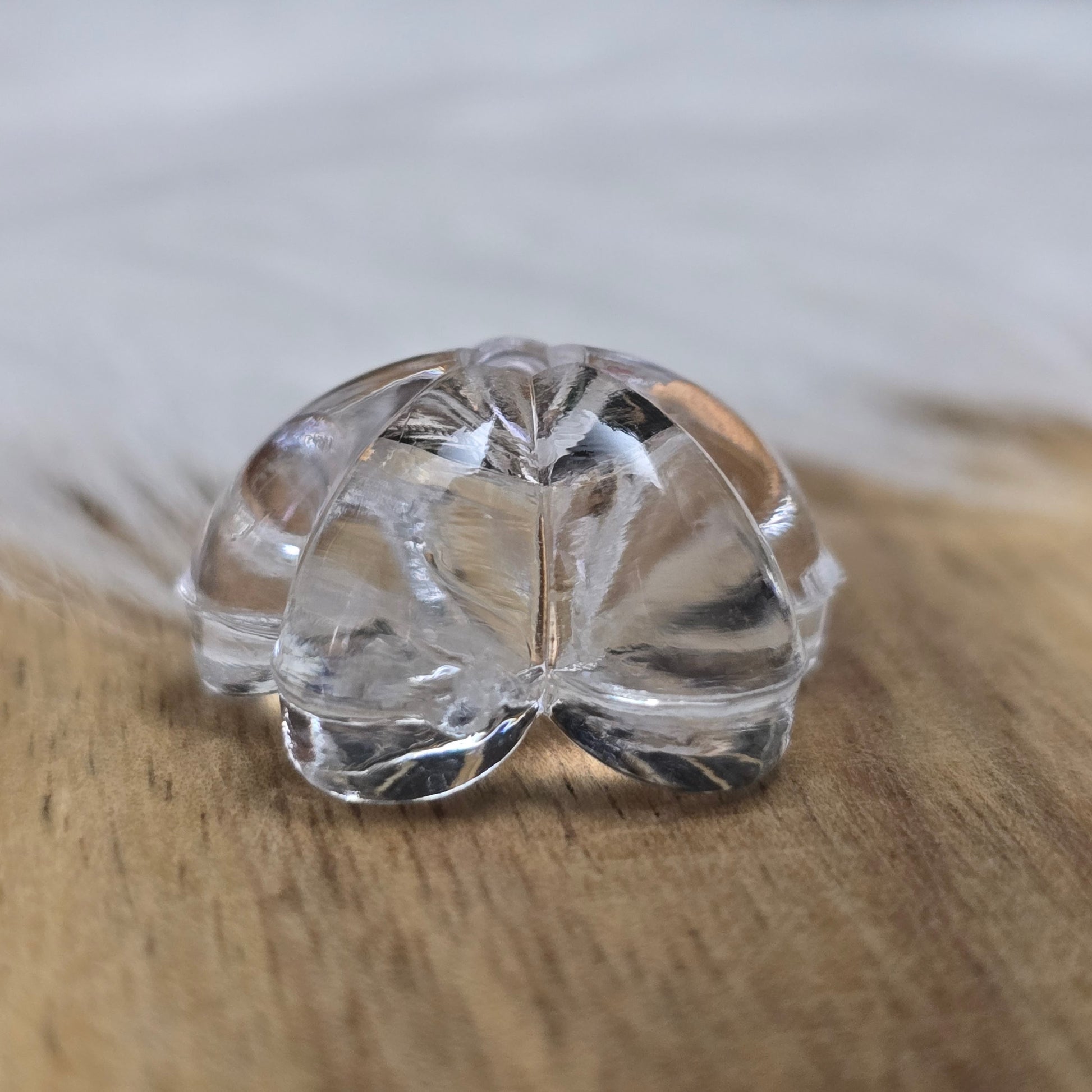 Klar transparente Acryl-Blumenperlen (18 mm) mit glänzender Oberfläche. Die filigrane Blütenform verleiht Schmuckstücken und Dekorationen eine elegante Note. Mit einem 3,5 mm großen Fädelloch lassen sie sich leicht auf Bänder oder Schnüre auffädeln. Ideal für DIY-Projekte, Hochzeiten oder Bastelarbeiten.