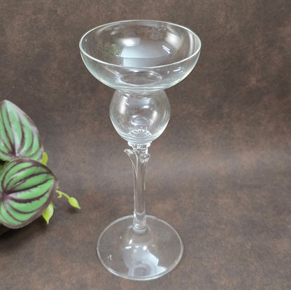 Zwei dekorative Kristall-Kerzenhalter von Schott Zwiesel, ca. 1988–1993. Vielseitig einsetzbar – ideal für Vintage Wohnung oder als edles Geburtstagsgeschenk.