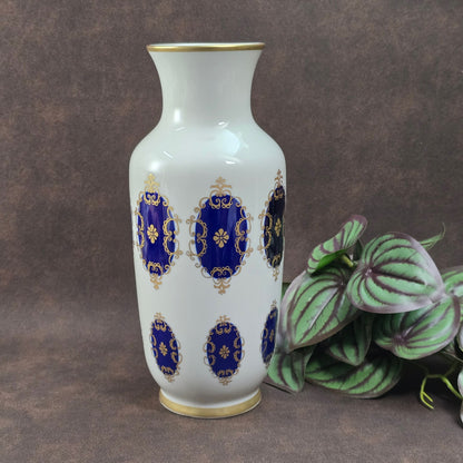 Elegante Vintage-Vase von Volkstedt (1762), 50er/60er, mit Echt-Kobalt & Golddekor. Sehr guter Zustand – DDR-Porzellankunst für Sammler & Liebhaber.