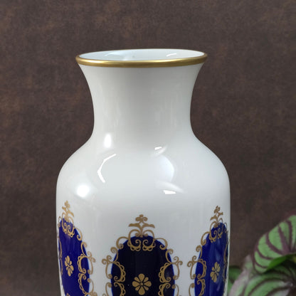 Elegante Vintage-Vase von Volkstedt (1762), 50er/60er, mit Echt-Kobalt & Golddekor. Sehr guter Zustand – DDR-Porzellankunst für Sammler & Liebhaber.
