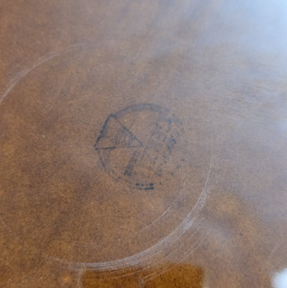 Sechsteiliger GERZ Fondueteller-Satz aus den 1970er Jahren in braun-beiger Glasur, 20 cm, Vintage W. Germany Keramik.