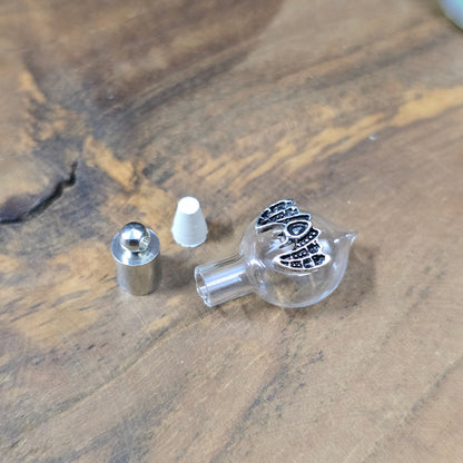 DIY Glasphiole mit Fledermaus-Motiv, befüllbarer Schmuckanhänger, 3-teiliges Set.