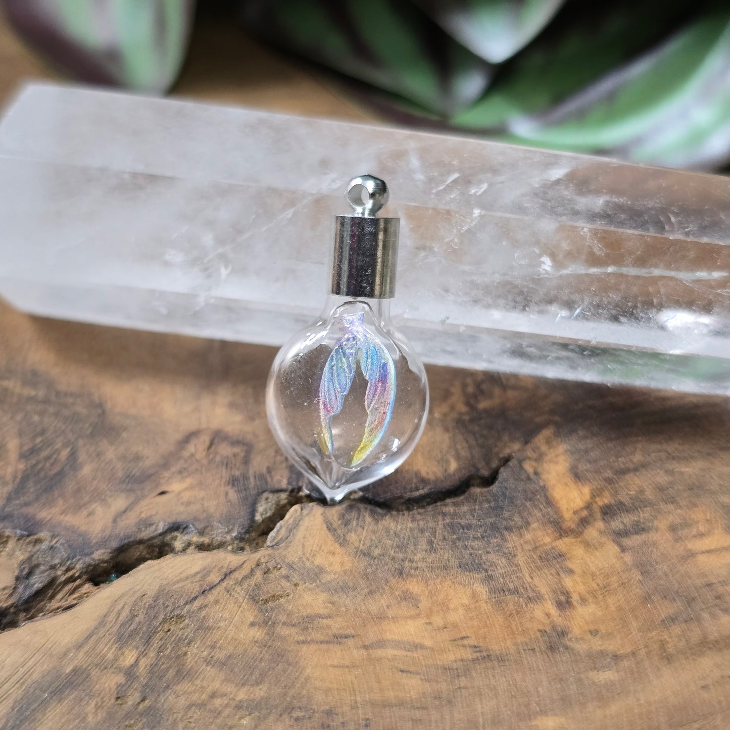 Glasphiole Motiv „Schwanzflosse“ – DIY Schmuckflasche 21 mm, 3tlg.