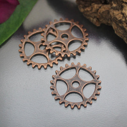 3 Gearwheels/Zahnräder im Steampunk-Design, ø 25mm